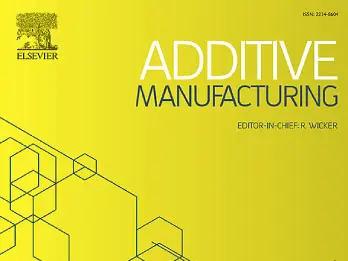 Cover of Additive Manufacturing journal, featuring Exaddon and EMPA's research in the direct 3D printing of nickel at microscale sizes.